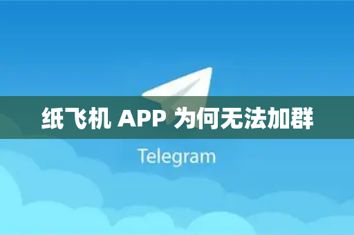 纸飞机 APP 为何无法加群